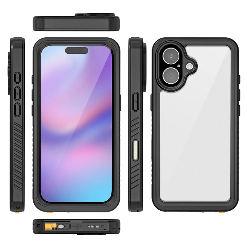 Shellbox Upgraded Waterproof Phone Case for iPhone 17 Pro Max/17 AIR/16/15/14/13 360 Full Coverage IP68 Certification