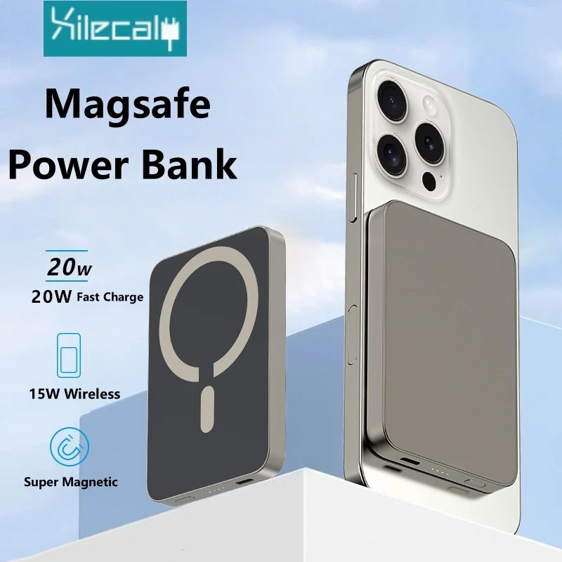 Xilecaly Magnetic Power Bank 22.5W Fast Charging For Magsafe Portable External Battery Ultra Thin Wireless For iPhone 17 16 15