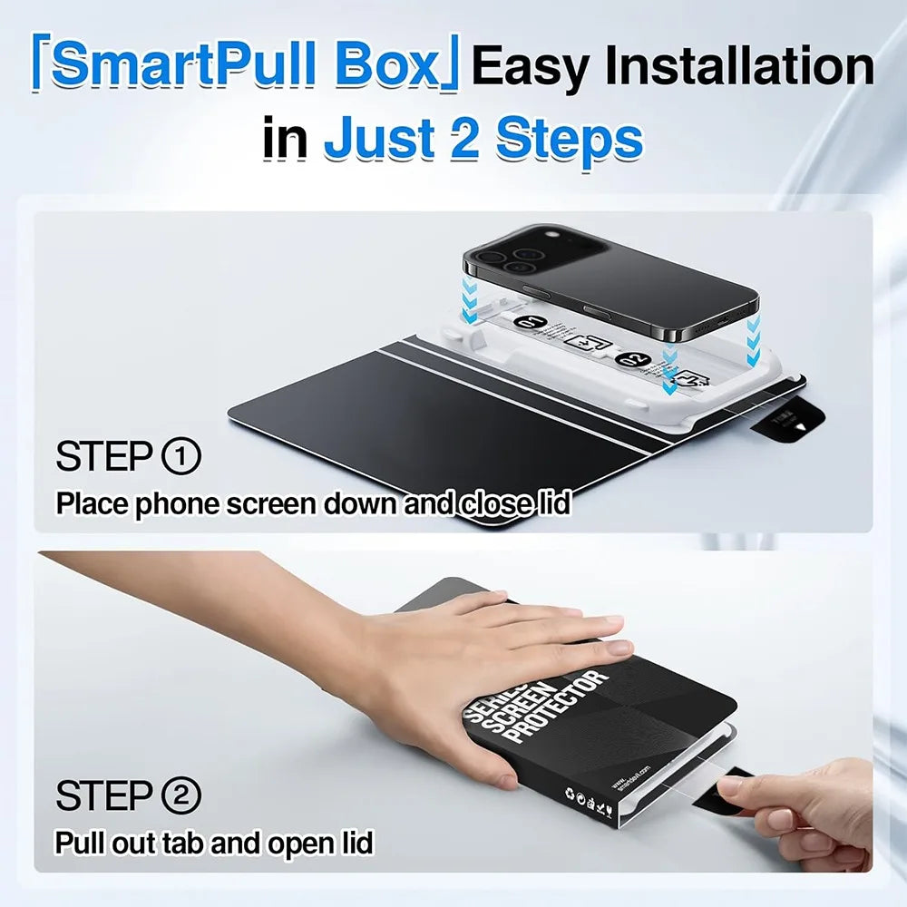 1-3Pcs Easy Install Tempered Glass for IPhone 17 Pro Max 17 Air Anti-Spy/HD Clear Screen Protector Dust Removal Quick Paste Box