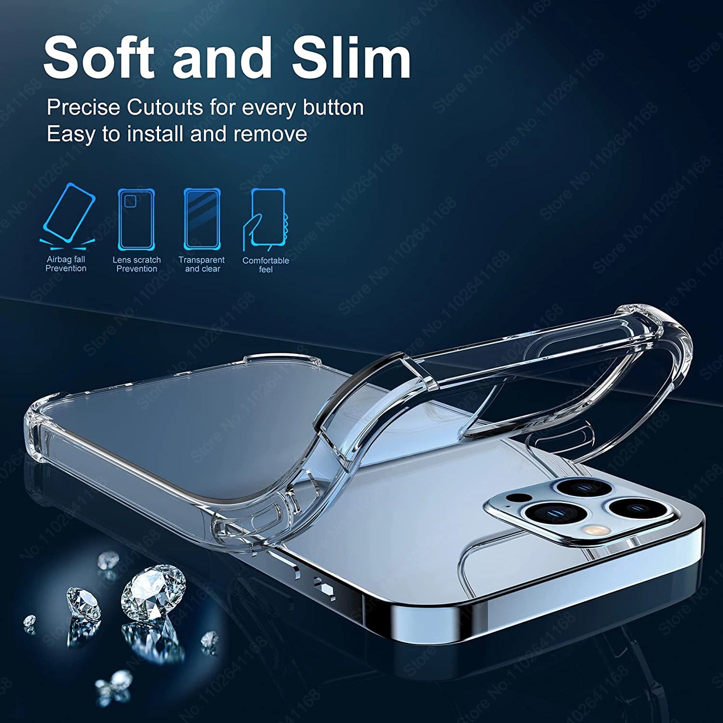 Luxury Shockproof Clear iPhone Case