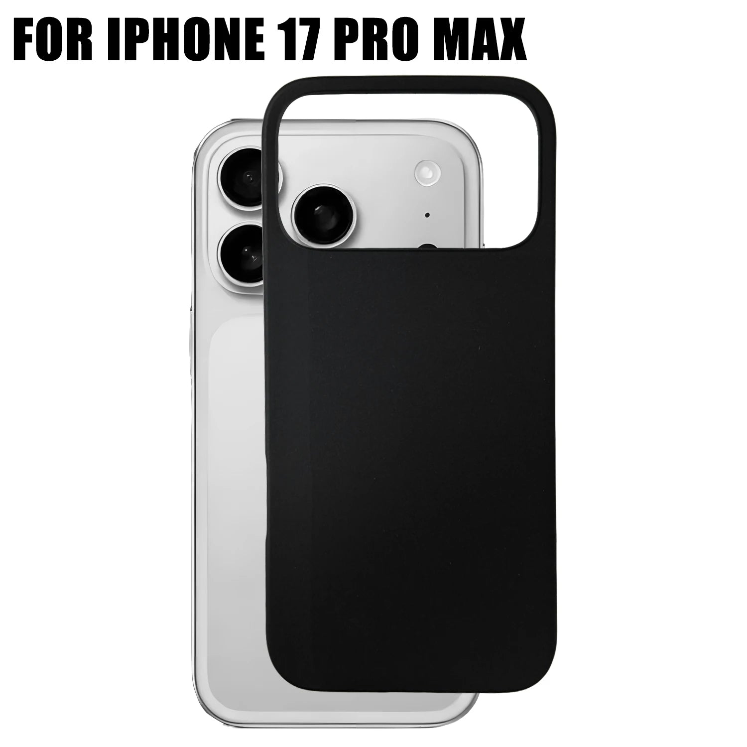 Soft Touch Full-Body Protective Phone Case Shockproof Anti-Scratch Black Phone Covers for iPhone 17ProMax/17 Pro/17 Air/17