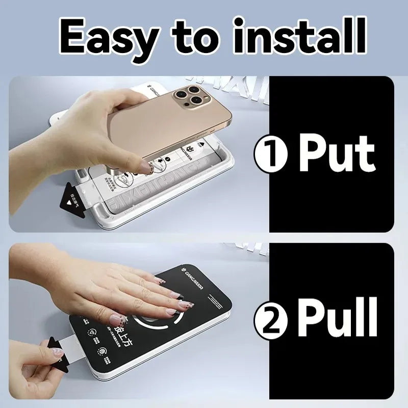 New for IPhone 17 Pro Max Air Screen Protector Magic Book Easy Install Kit Dust Free Auto Alignment HD Tempered Glass Protector