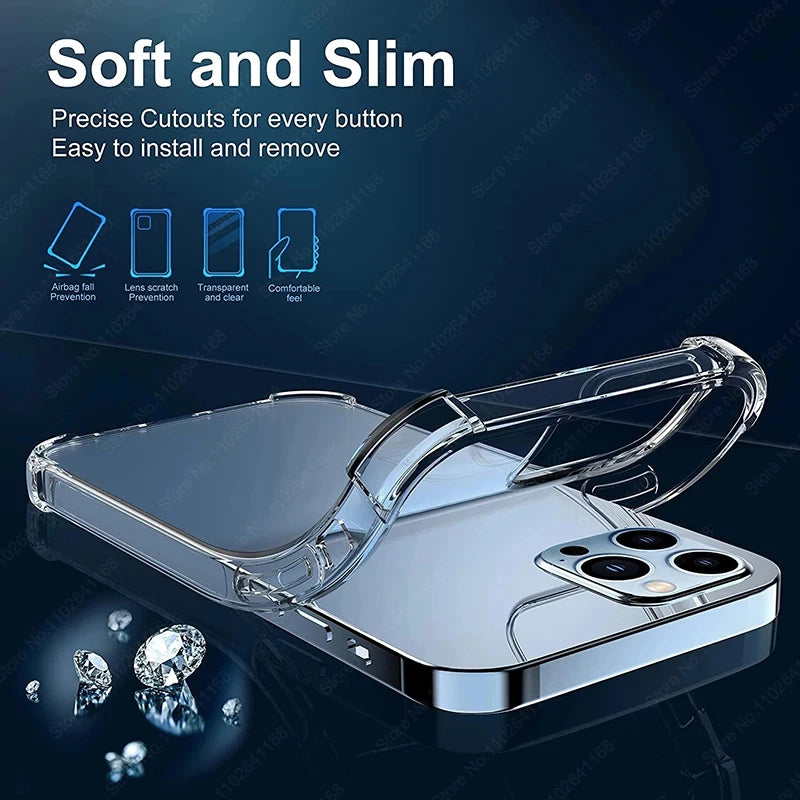 Luxury Shockproof Clear iPhone Case