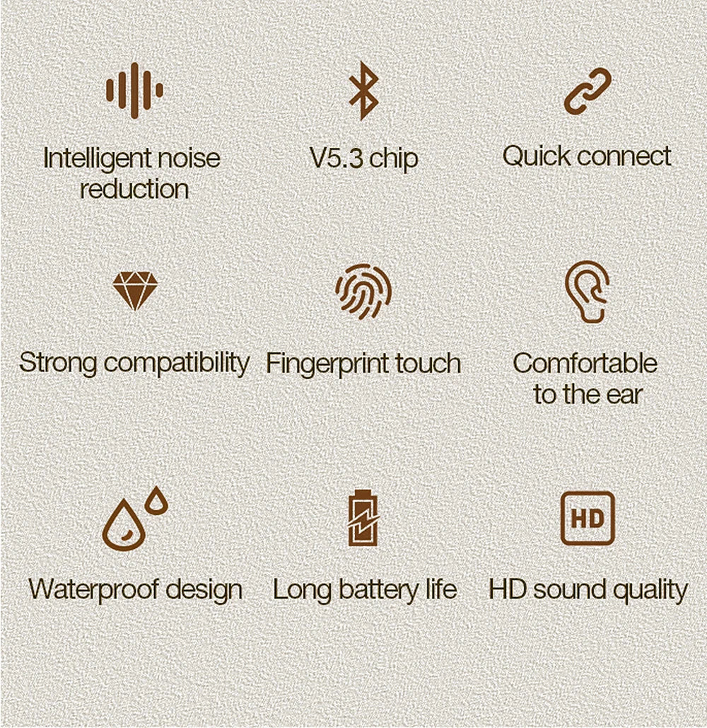 Touch Control Bluetooth Earphones Lenovo