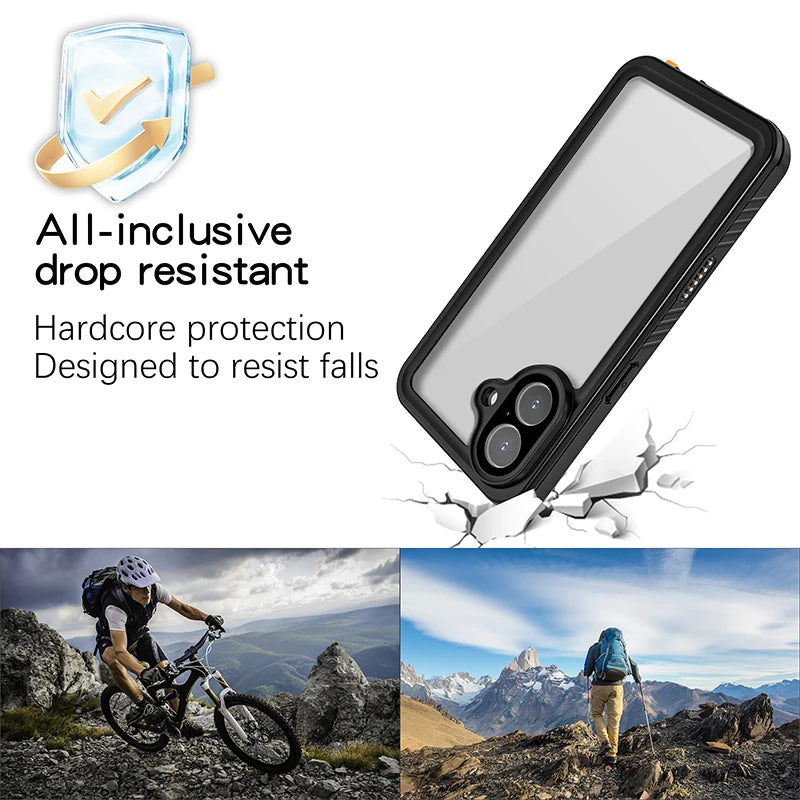 Shellbox Upgraded Waterproof Phone Case for iPhone 17 Pro Max/17 AIR/16/15/14/13 360 Full Coverage IP68 Certification