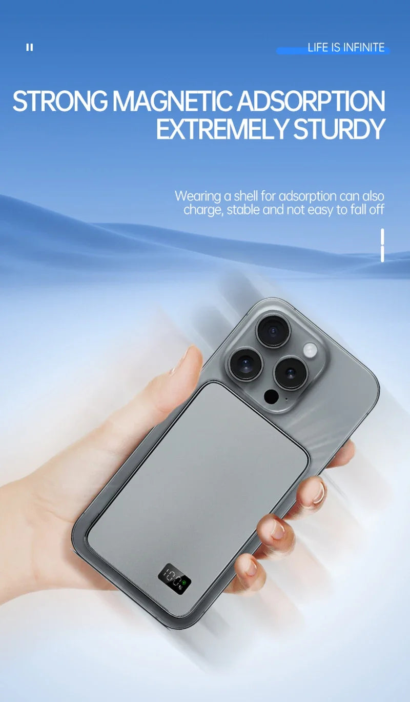 500000mAh Fast Charge Power Bank MagSafe Wireless Charging