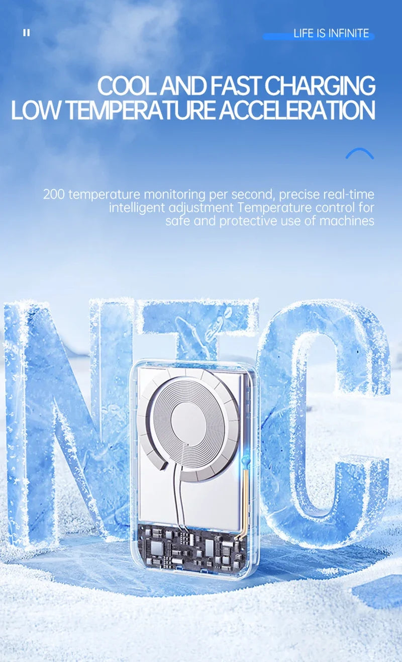 500000mAh Fast Charge Power Bank MagSafe Wireless Charging