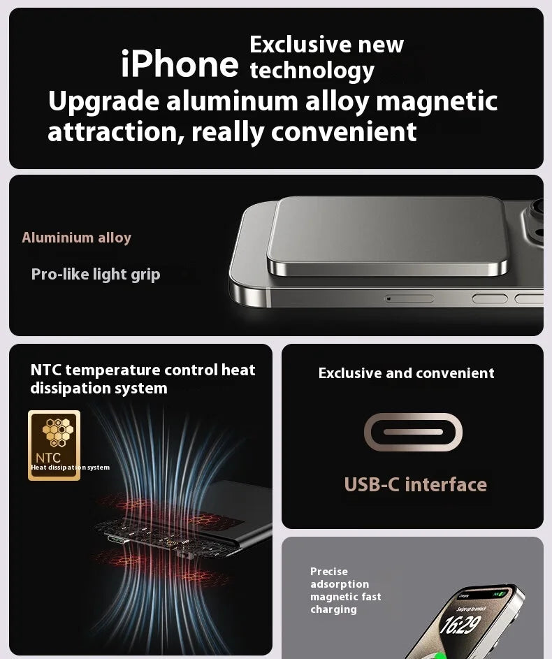 Xilecaly Magnetic Power Bank 22.5W Fast Charging For Magsafe Portable External Battery Ultra Thin Wireless For iPhone 17 16 15