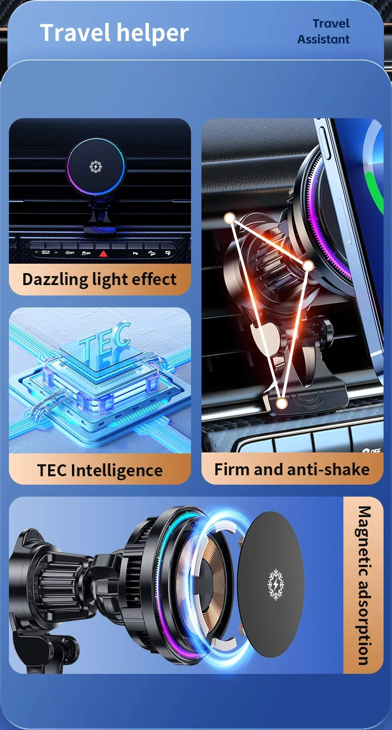 30W Magnetic Wireless Car Charger