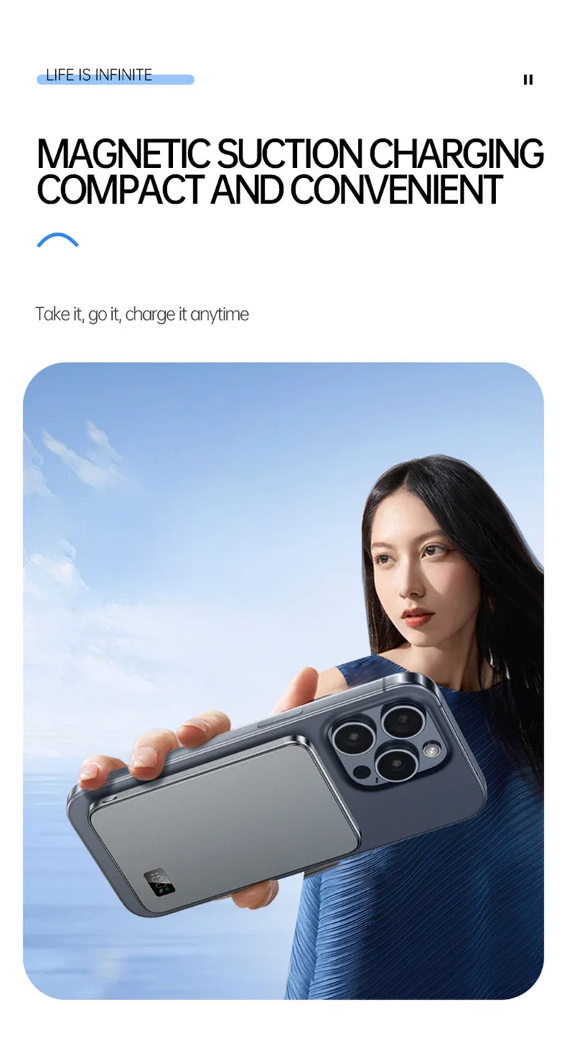 500000mAh Fast Charge Power Bank MagSafe Wireless Charging