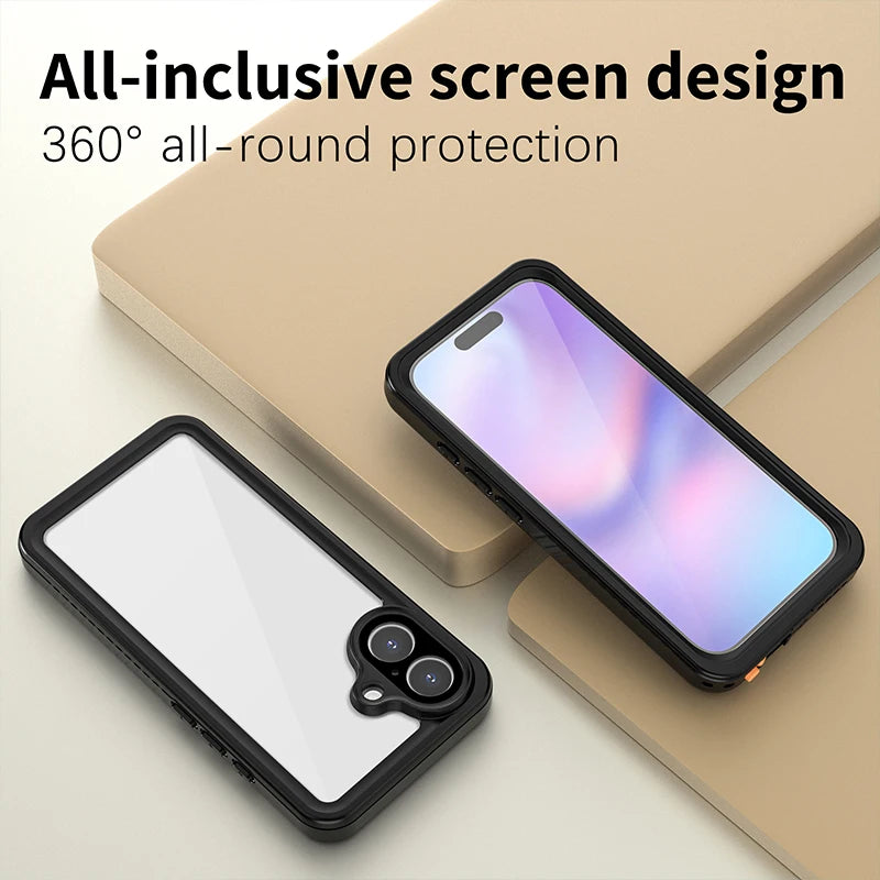 Shellbox Upgraded Waterproof Phone Case for iPhone 17 Pro Max/17 AIR/16/15/14/13 360 Full Coverage IP68 Certification