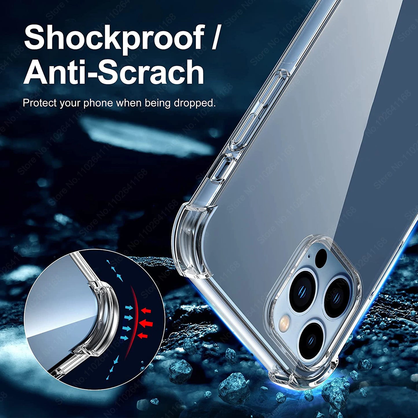 Luxury Shockproof Clear iPhone Case