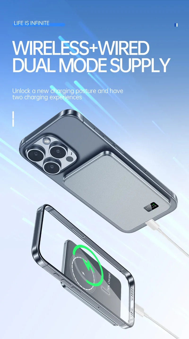 500000mAh Fast Charge Power Bank MagSafe Wireless Charging