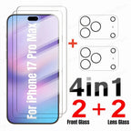 4in1 For iPhone 17 Pro 17Pro Max 17 Air Tempered Glass HD Clear Front Screen Protector+Camera Lens Glass For iPhone 17 17ProMax