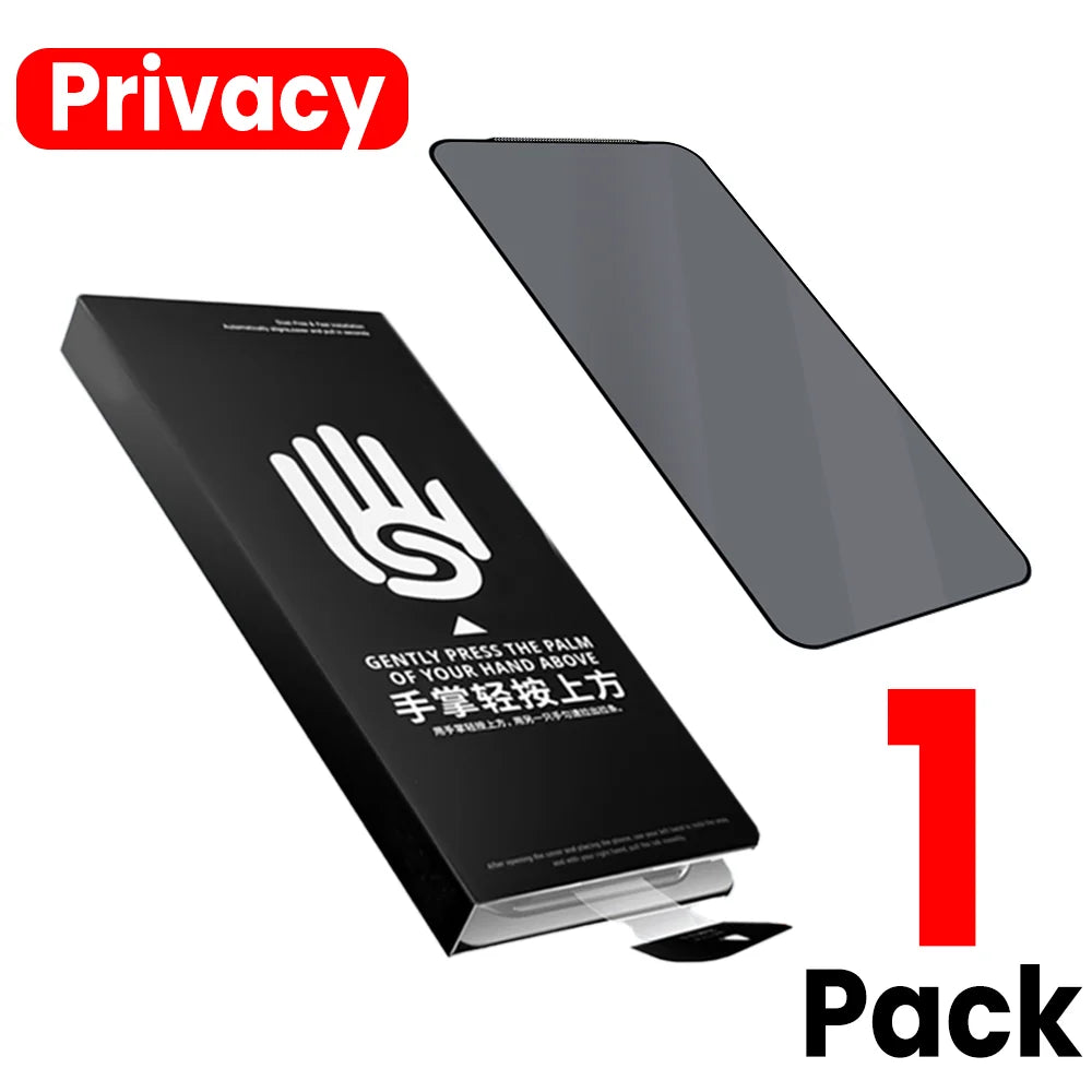 1-3Pcs Easy Install Tempered Glass for IPhone 17 Pro Max 17 Air Anti-Spy/HD Clear Screen Protector Dust Removal Quick Paste Box