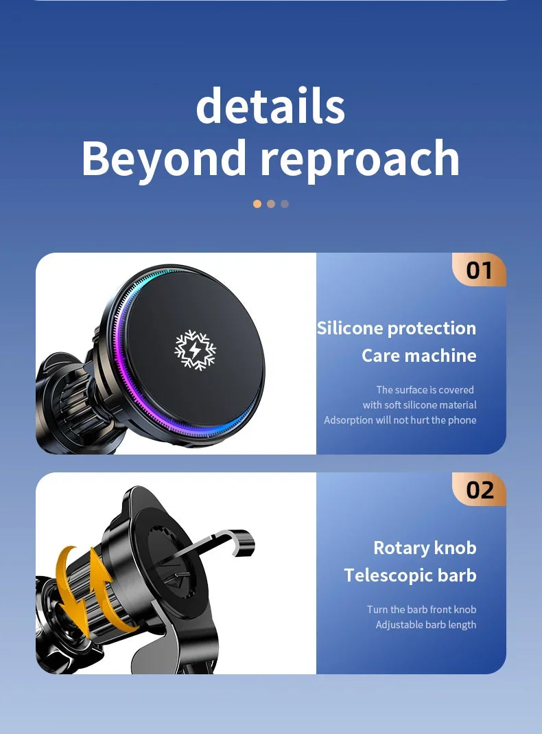 30W Magnetic Wireless Car Charger