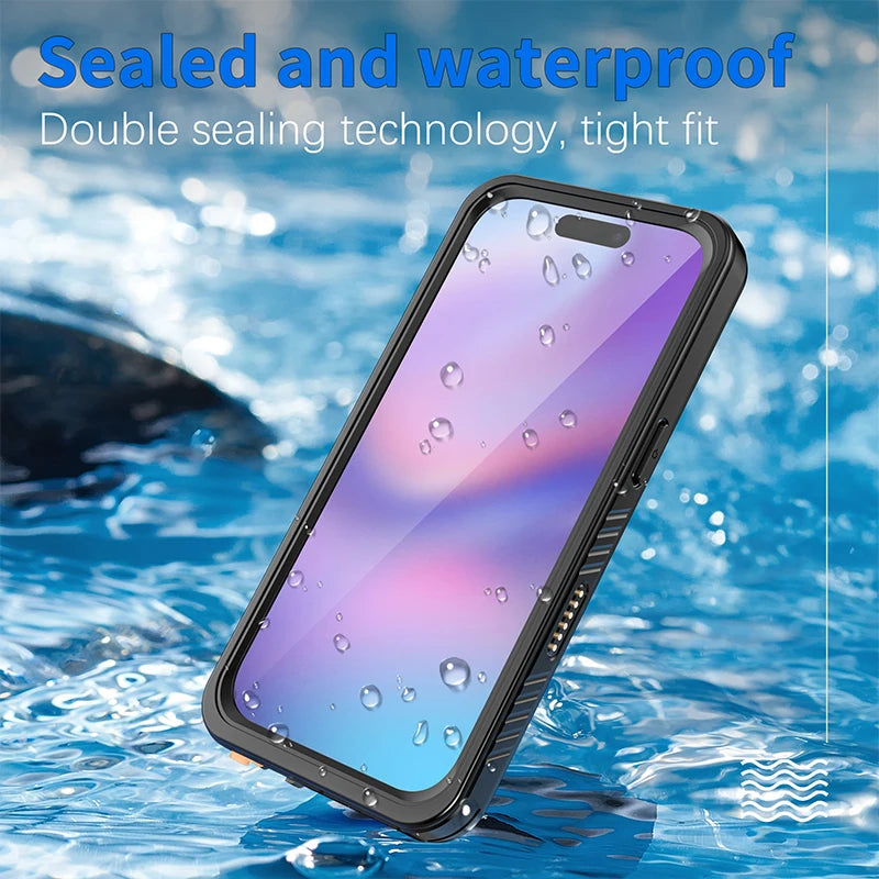 Shellbox Upgraded Waterproof Phone Case for iPhone 17 Pro Max/17 AIR/16/15/14/13 360 Full Coverage IP68 Certification