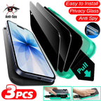 HD Privacy Tempered Glass installation Screen Protector for iPhone 17 Pro Max 17Air 17PM Anti-Spy Glass Cover Easy to Install