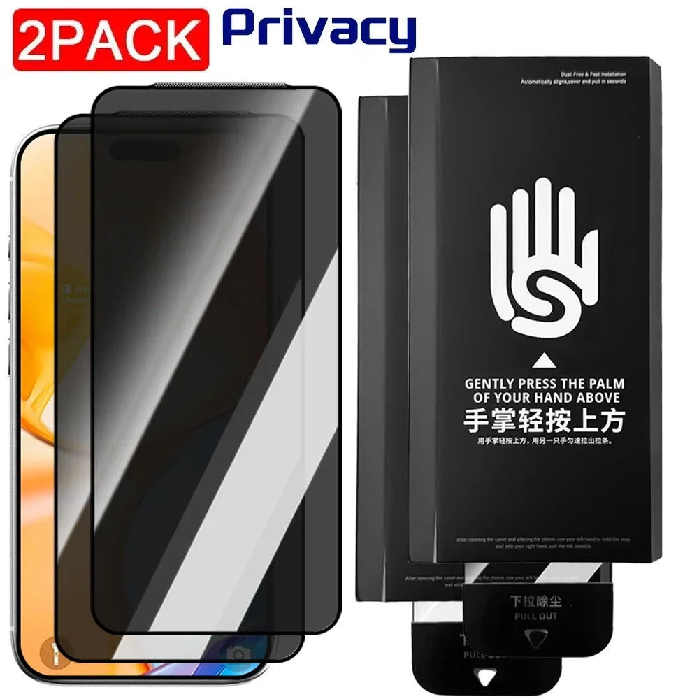 HD Privacy Tempered Glass installation Screen Protector for iPhone 17 Pro Max 17Air 17PM Anti-Spy Glass Cover Easy to Install