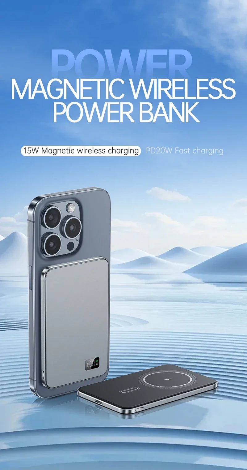 500000mAh Fast Charge Power Bank MagSafe Wireless Charging