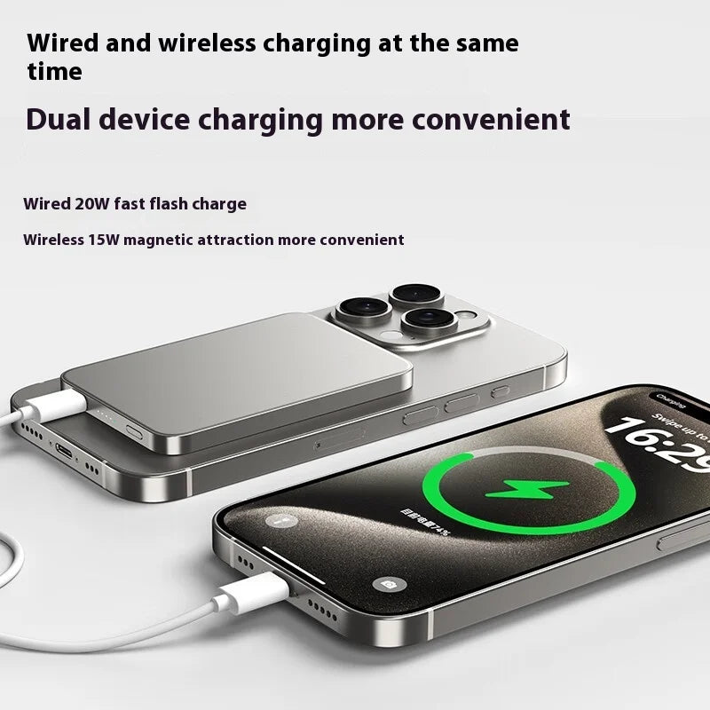 Xilecaly Magnetic Power Bank 22.5W Fast Charging For Magsafe Portable External Battery Ultra Thin Wireless For iPhone 17 16 15