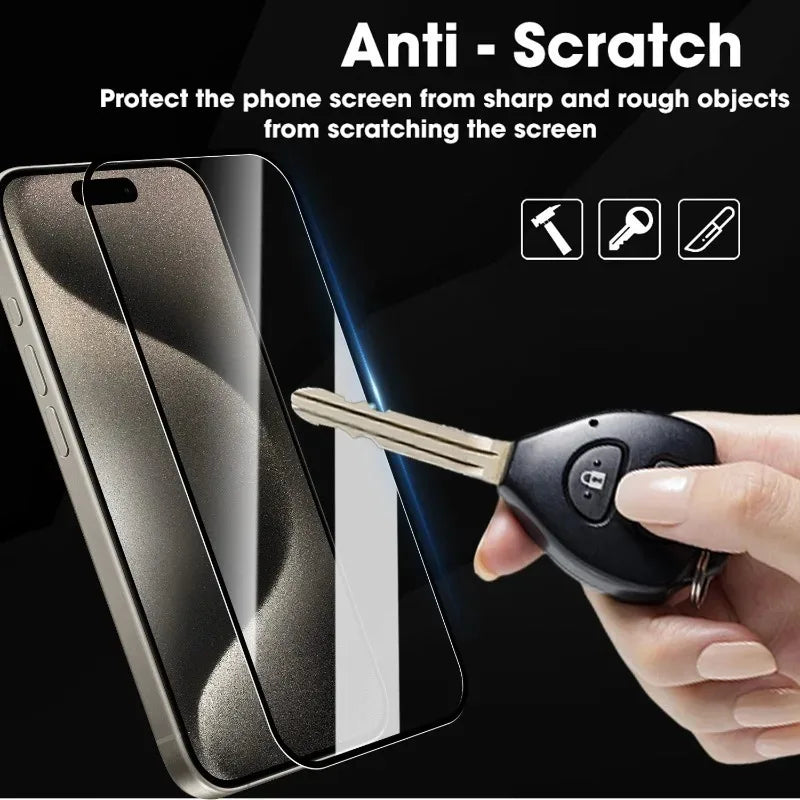 6in1 Front+Back Tempered Glass with HD Camera Lens Glass Anti-Scratch Screen Protectors for iPhone 17 Air 17 Pro 17Pro Max