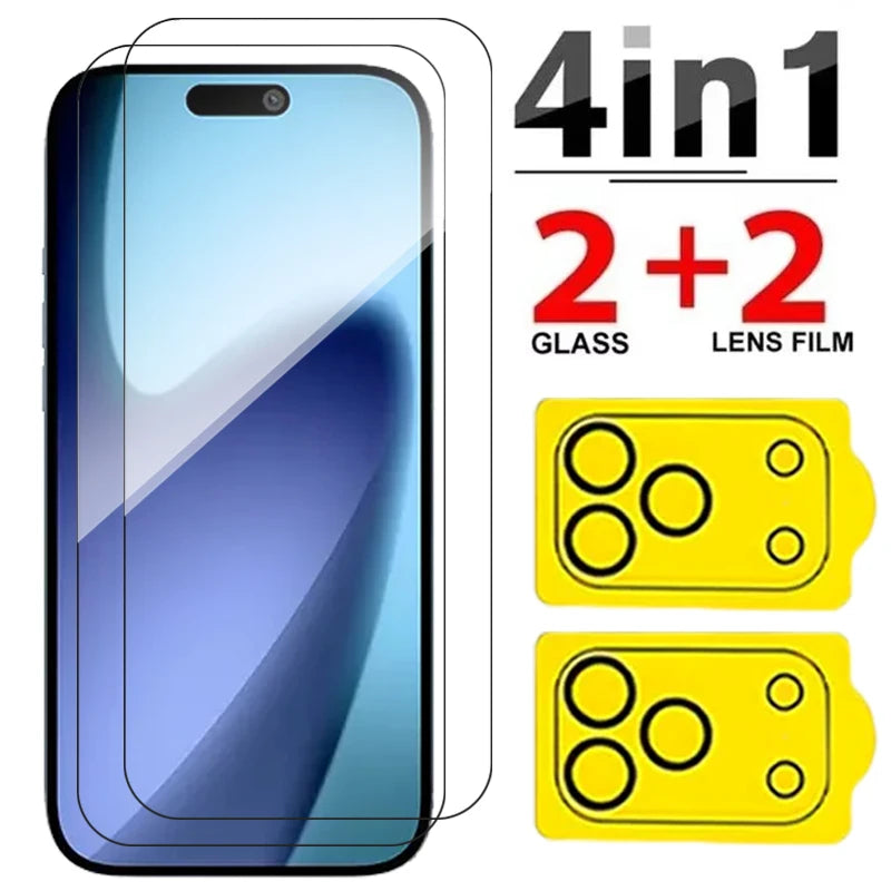 6IN1 Tempered Glass for iPhone 17 Pro Max 17Air 17Pro HD Clear Screen Protector with Camera Lens Film for IPhone 17 Series 2025