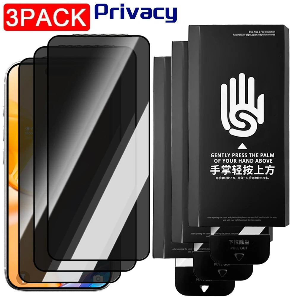 HD Privacy Tempered Glass installation Screen Protector for iPhone 17 Pro Max 17Air 17PM Anti-Spy Glass Cover Easy to Install