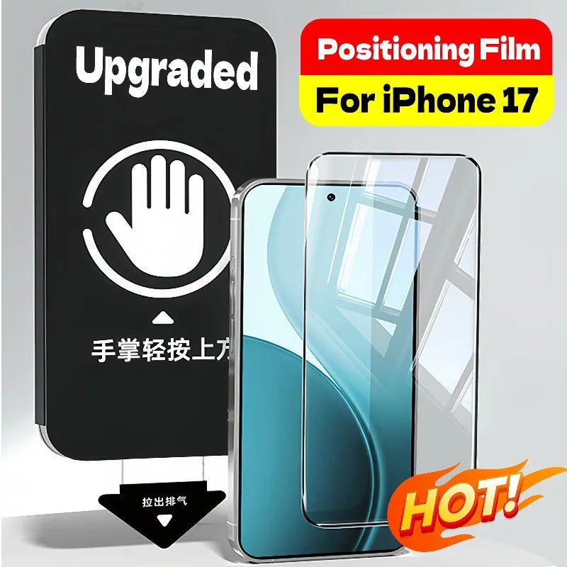 New for IPhone 17 Pro Max Air Screen Protector Magic Book Easy Install Kit Dust Free Auto Alignment HD Tempered Glass Protector