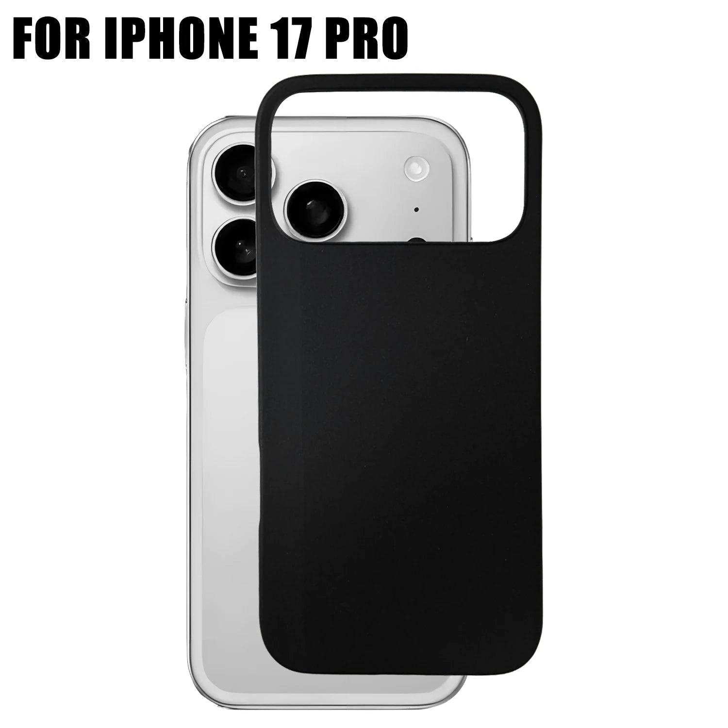 Soft Touch Full-Body Protective Phone Case Shockproof Anti-Scratch Black Phone Covers for iPhone 17ProMax/17 Pro/17 Air/17
