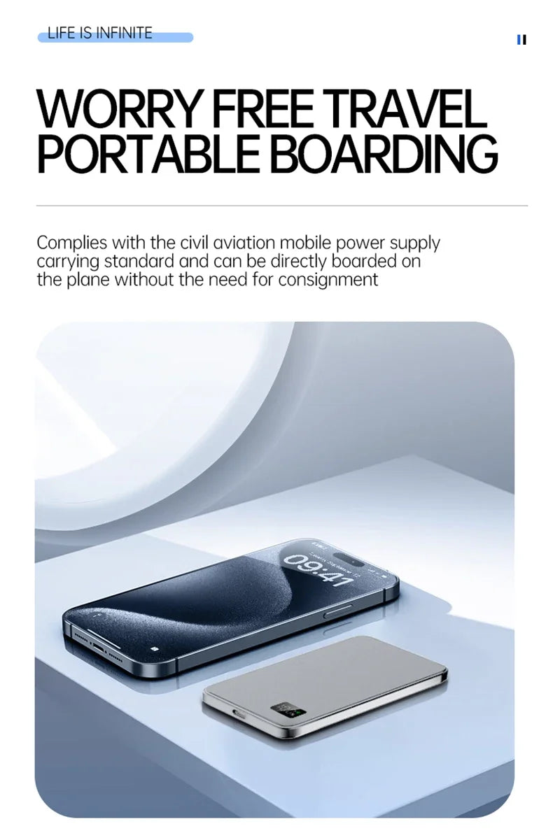 500000mAh Fast Charge Power Bank MagSafe Wireless Charging