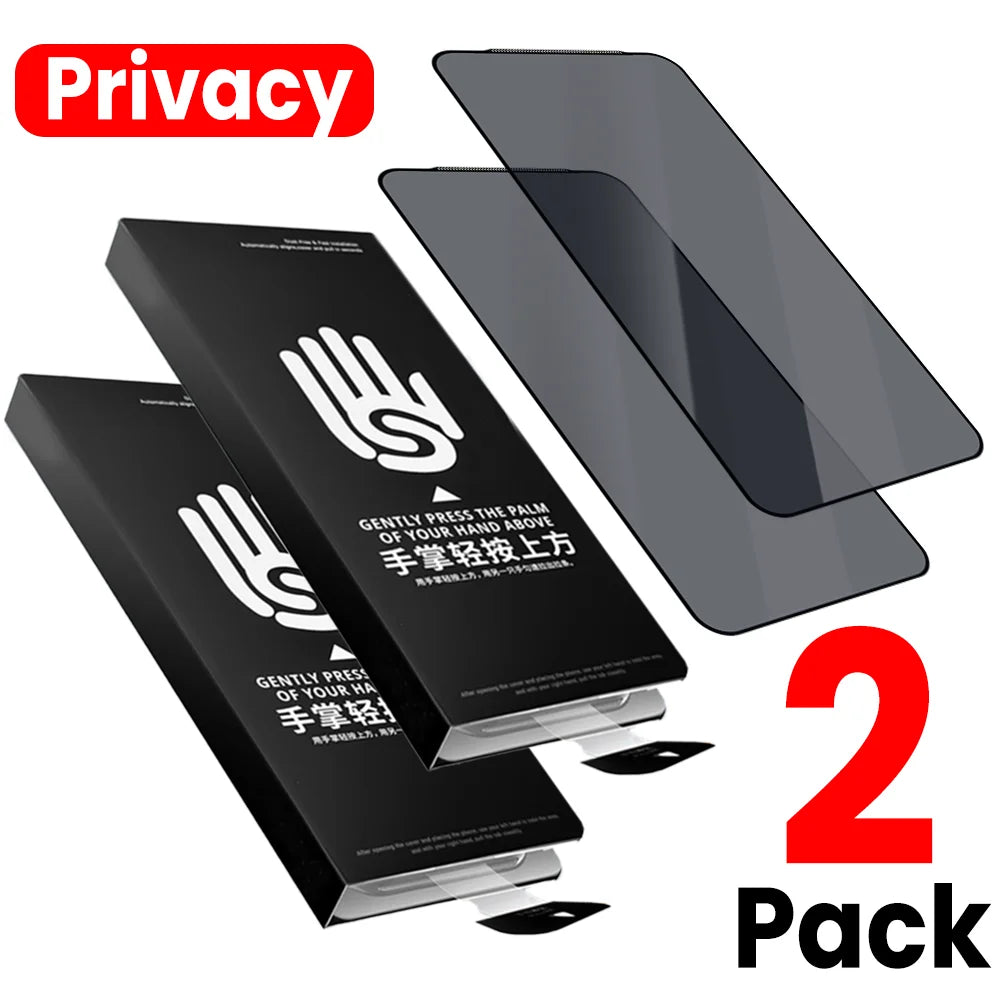 1-3Pcs Easy Install Tempered Glass for IPhone 17 Pro Max 17 Air Anti-Spy/HD Clear Screen Protector Dust Removal Quick Paste Box