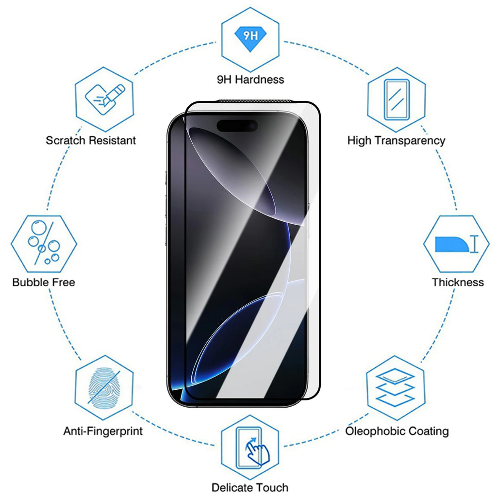 HD Privacy Tempered Glass installation Screen Protector for iPhone 17 Pro Max 17Air 17PM Anti-Spy Glass Cover Easy to Install