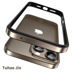 Titanium Metal Frame Bumper Shockproof Case for IPhone 17 Air 16 15 Pro Max Plus for Apple Solid Colour Protection Phone Cover