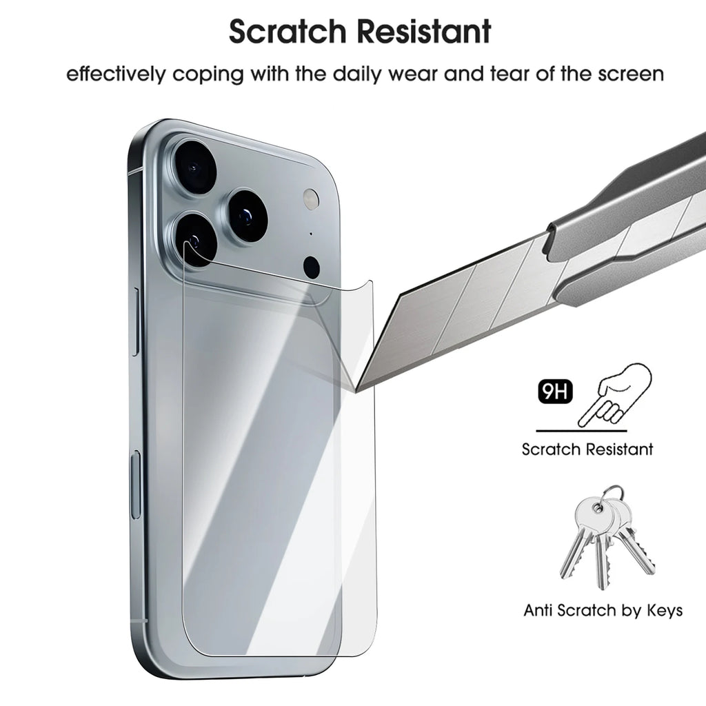 6in1 Front+Back Tempered Glass with HD Camera Lens Glass Anti-Scratch Screen Protectors for iPhone 17 Air 17 Pro 17Pro Max