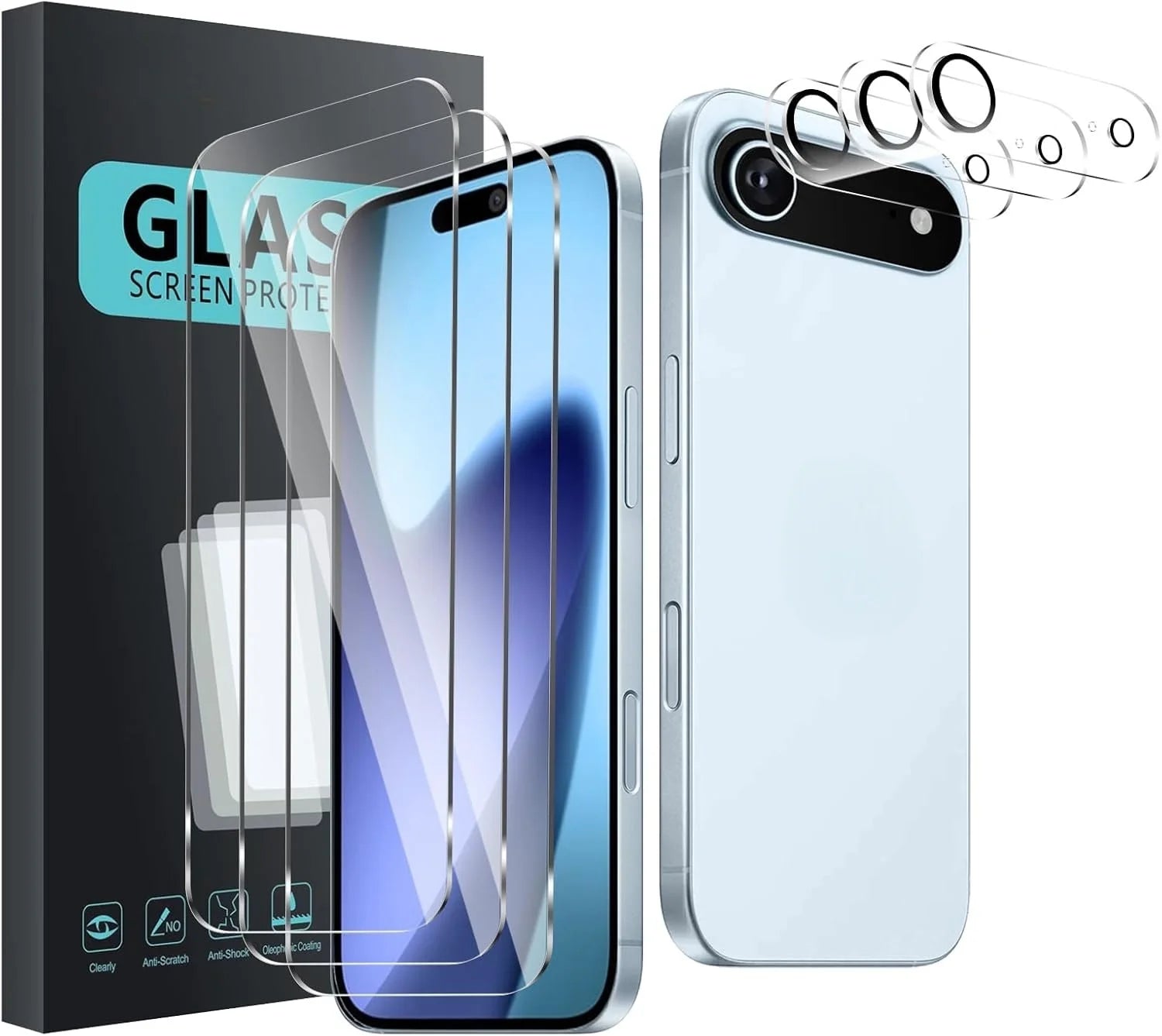 6IN1 Tempered Glass for iPhone 17 Pro Max 17Air 17Pro HD Clear Screen Protector with Camera Lens Film for IPhone 17 Series 2025