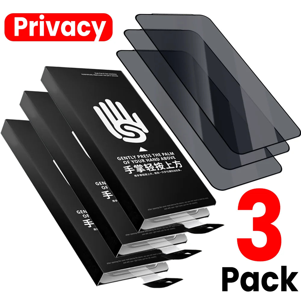 1-3Pcs Easy Install Tempered Glass for IPhone 17 Pro Max 17 Air Anti-Spy/HD Clear Screen Protector Dust Removal Quick Paste Box