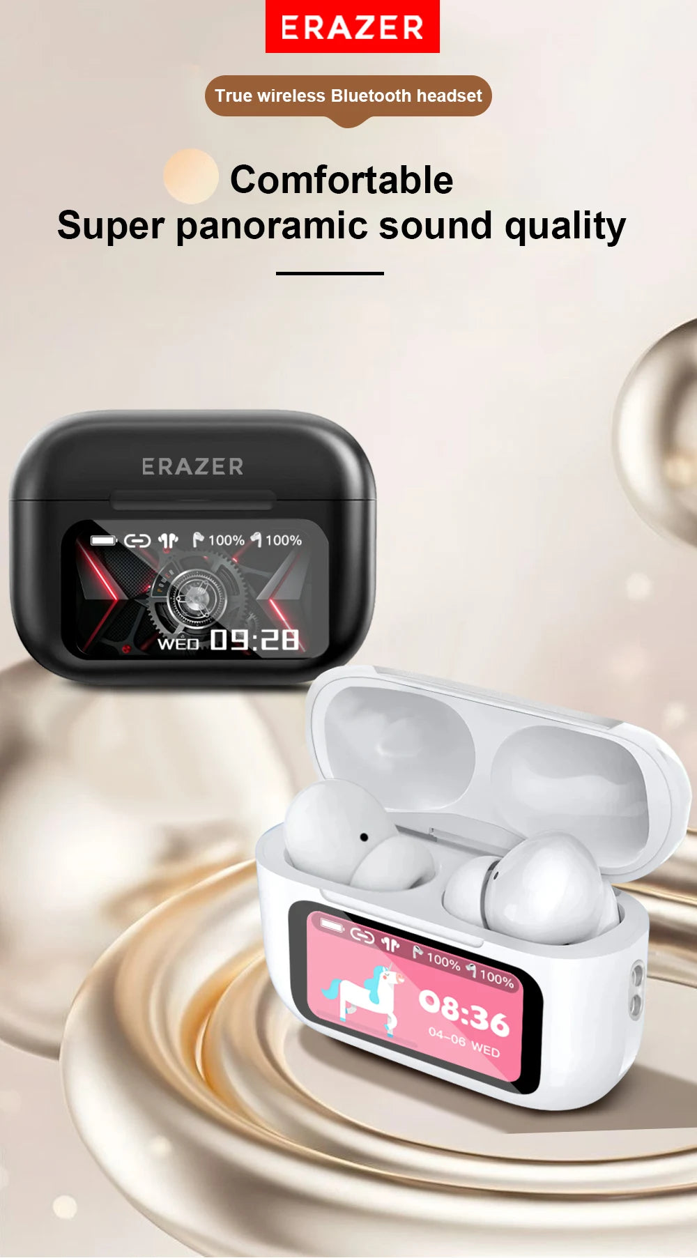 Touch Control Bluetooth Earphones Lenovo