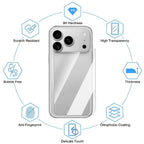 6in1 Front+Back Tempered Glass with HD Camera Lens Glass Anti-Scratch Screen Protectors for iPhone 17 Air 17 Pro 17Pro Max