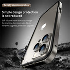 Titanium Metal Frame Bumper Shockproof Case for IPhone 17 Air 16 15 Pro Max Plus for Apple Solid Colour Protection Phone Cover