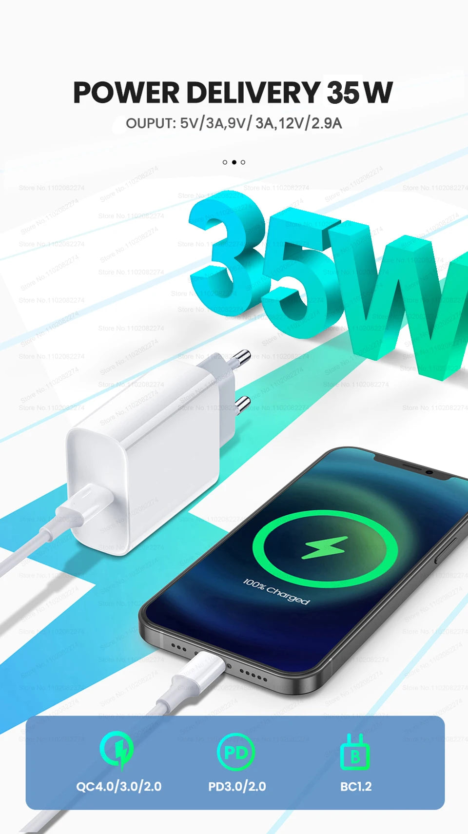 PD 40W Fast Charger For iPhone