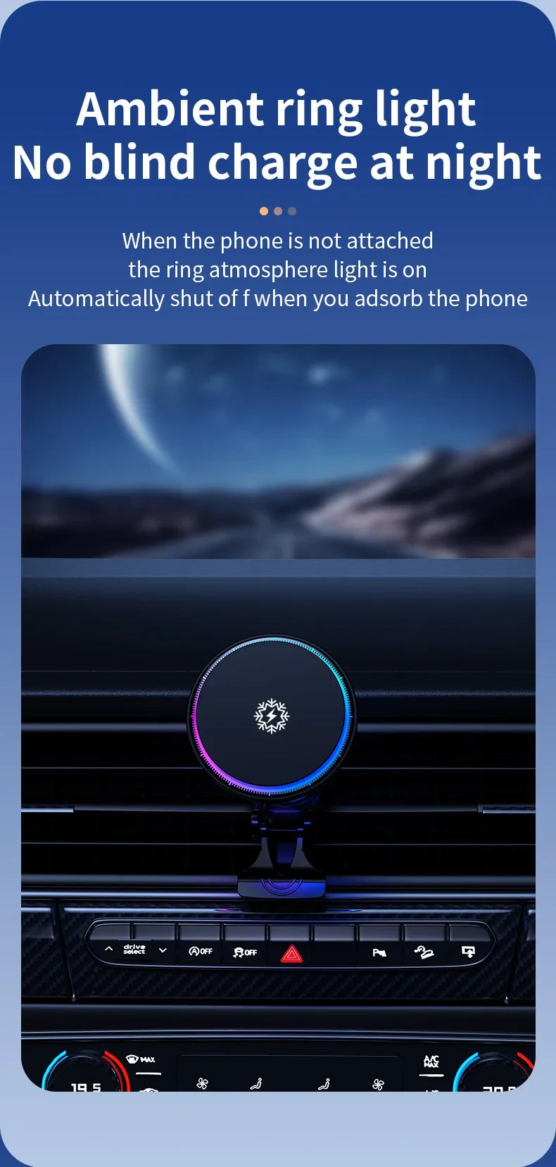 30W Magnetic Wireless Car Charger