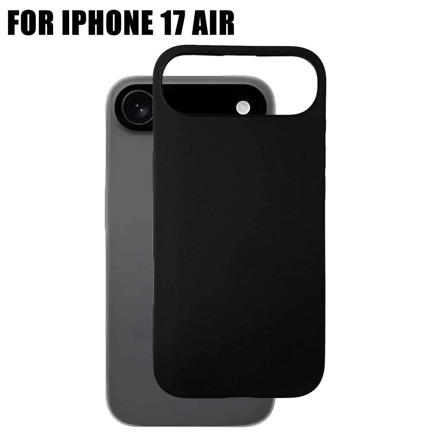 Soft Touch Full-Body Protective Phone Case Shockproof Anti-Scratch Black Phone Covers for iPhone 17ProMax/17 Pro/17 Air/17