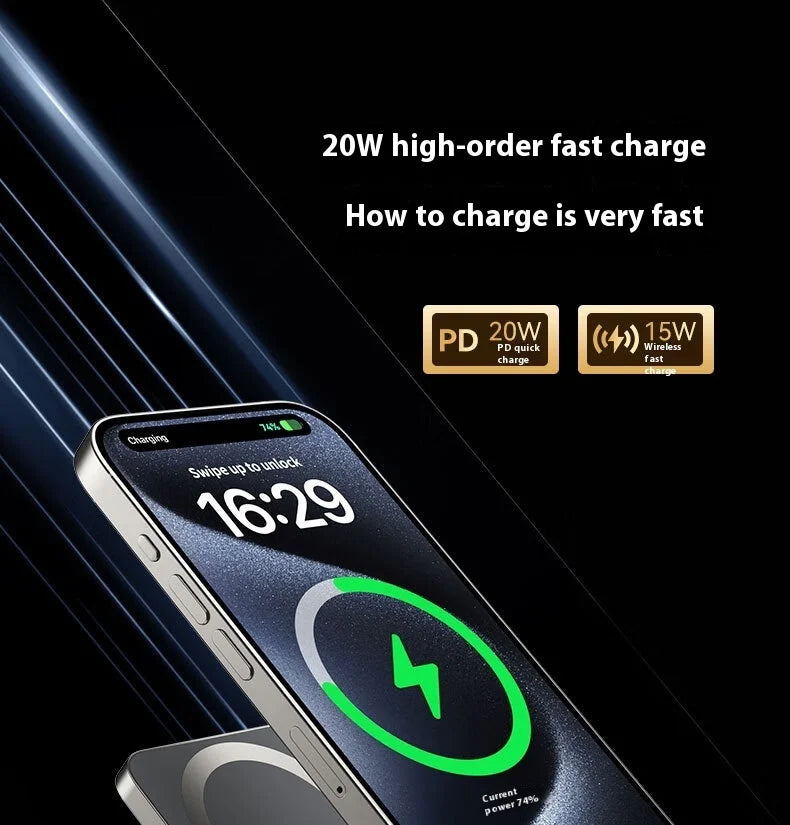 Xilecaly Magnetic Power Bank 22.5W Fast Charging For Magsafe Portable External Battery Ultra Thin Wireless For iPhone 17 16 15