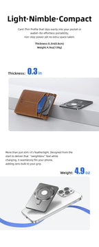 Vyvylabs 5000mAh Ultra-Thin Magnetic Power Bank 20W Mini Metal Wireless Fast Charging External Battery for iPhone 17 16 Samsung