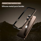 Titanium Metal Frame Bumper Shockproof Case for IPhone 17 Air 16 15 Pro Max Plus for Apple Solid Colour Protection Phone Cover