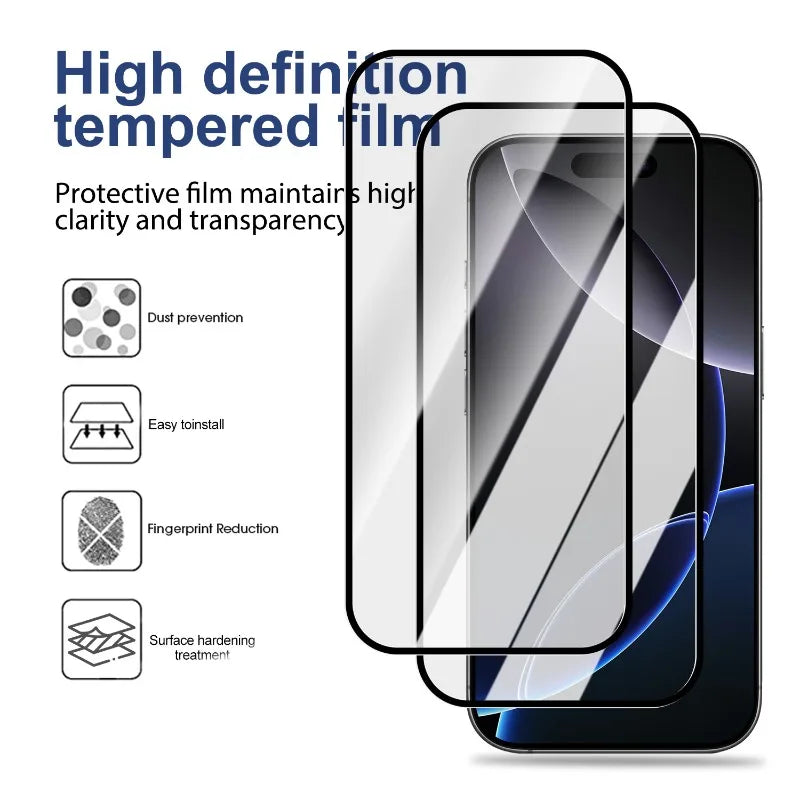 6in1 Front+Back Tempered Glass with HD Camera Lens Glass Anti-Scratch Screen Protectors for iPhone 17 Air 17 Pro 17Pro Max
